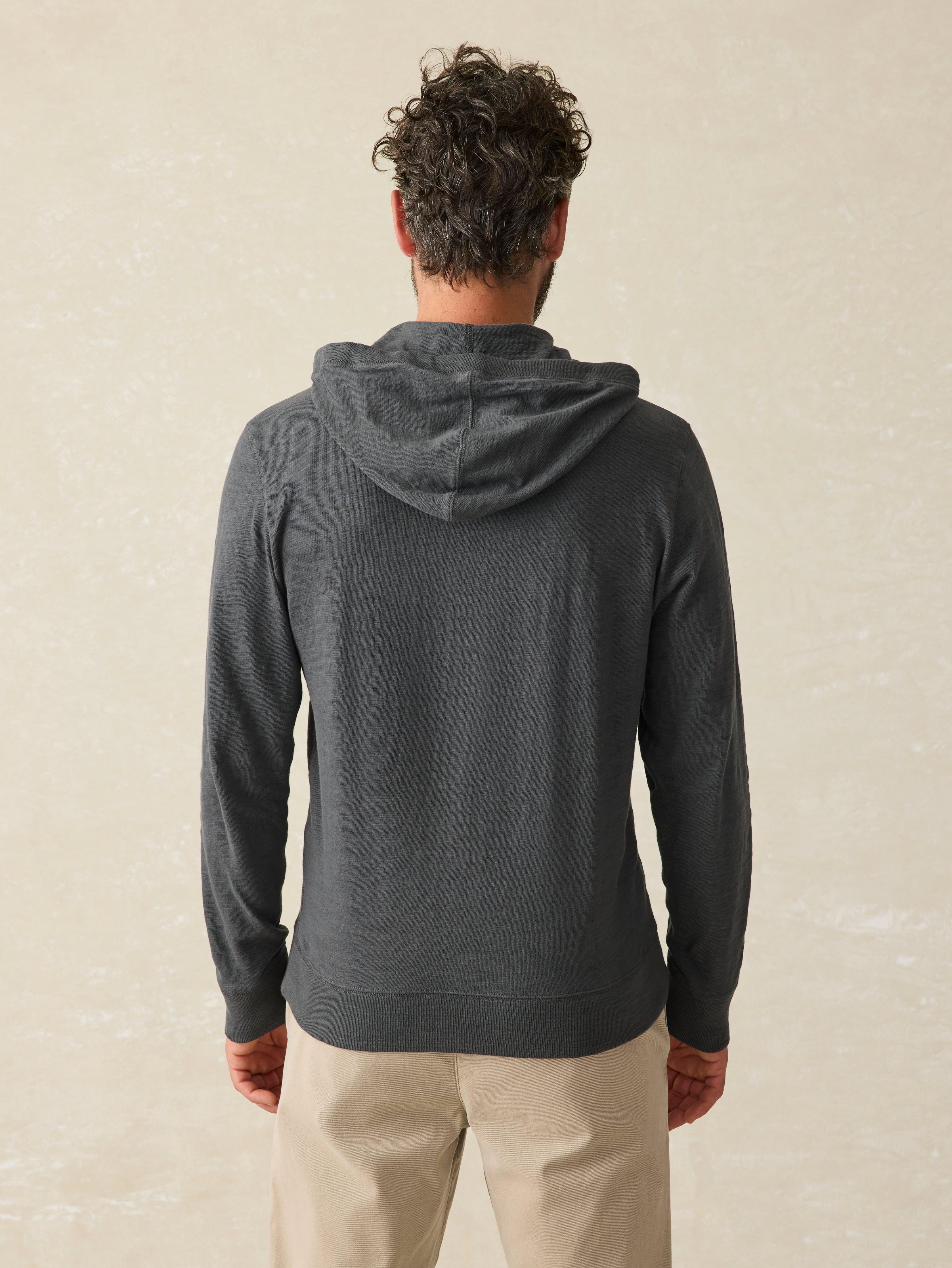 Sunwashed Slub Hoodie - Graphite Male Product Image