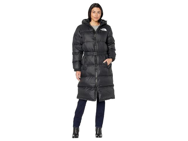 The North Face Nuptse Belted Long Parka (TNF ) Women's Clothing Product Image