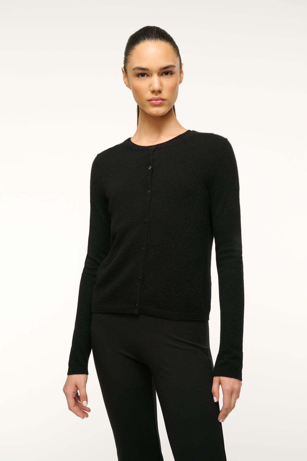 MIDNIGHT CASHMERE CARDIGAN | BLACK Product Image