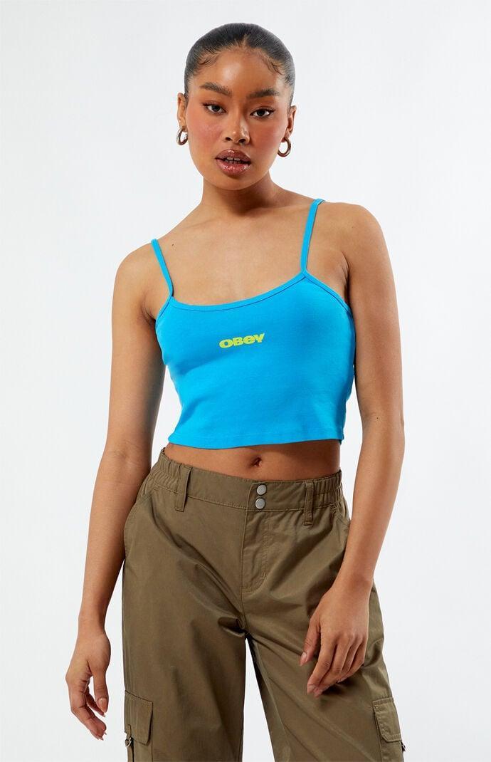 Obey Women's Neon Cropped Tank Top Product Image