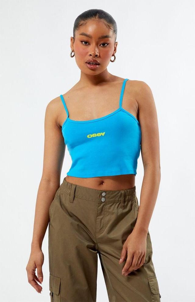 Obey Women's Neon Cropped Tank Top Product Image