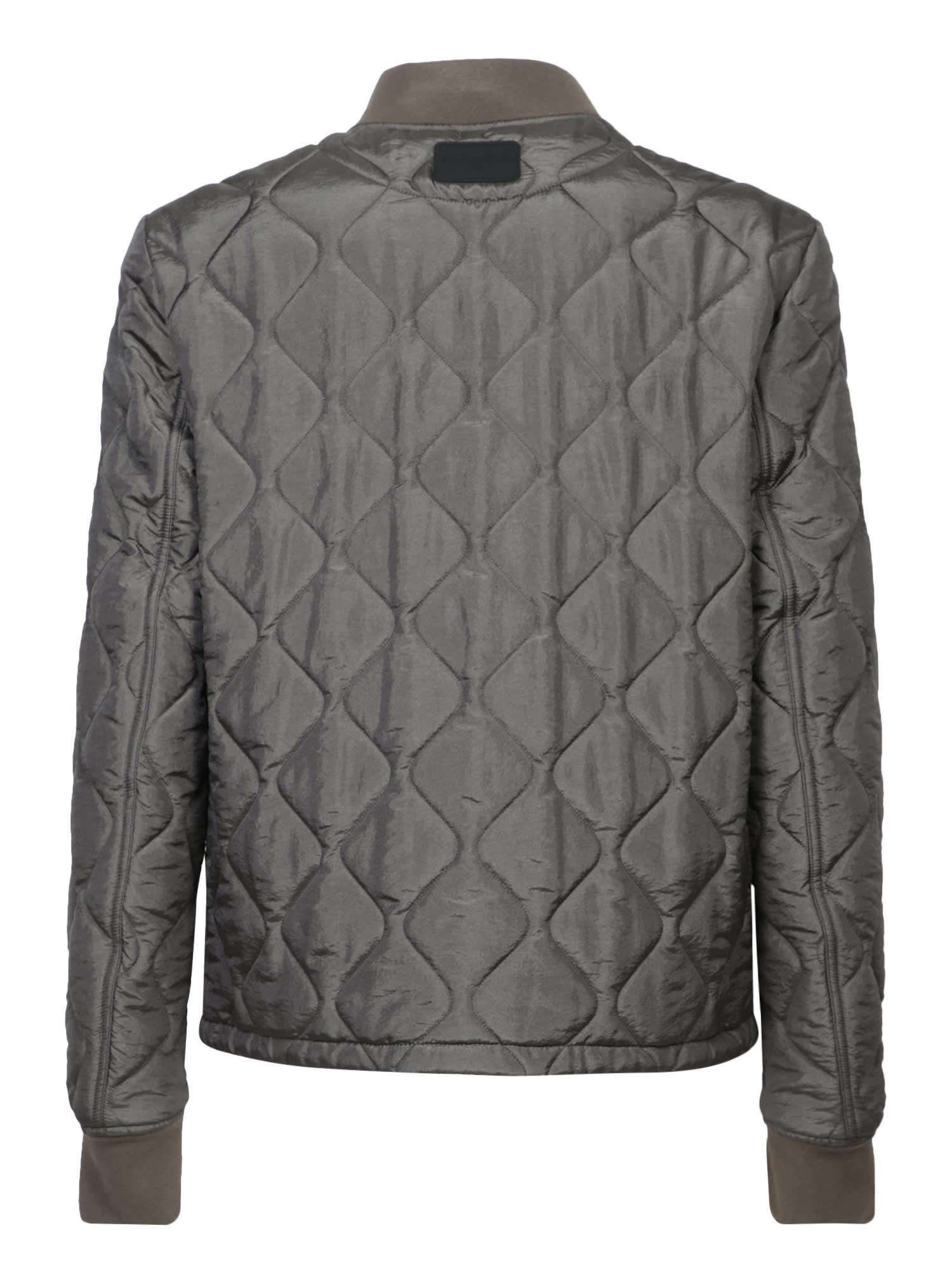 Quilted Grey Bomber Product Image