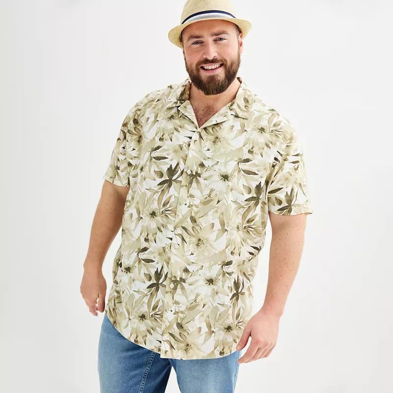 Big & Tall Sonoma Goods For Life Camp Shirt, Mens Product Image