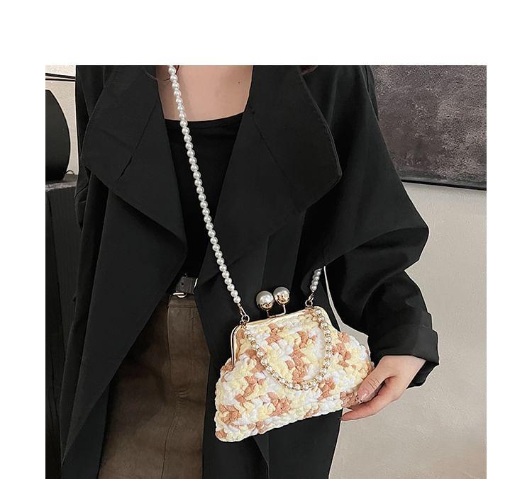 Patterned Faux Pearl Crossbody Bag Product Image