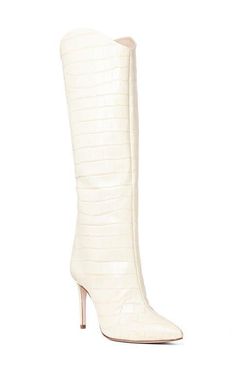 Womens Maryana Croc-Embossed Leather Knee-High Boots product image