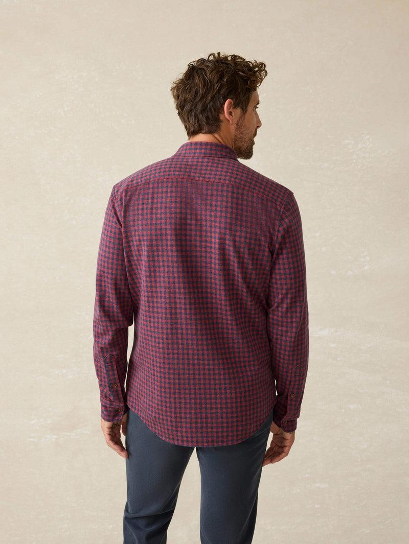 Coastline Knit Shirt - Navy Red Gingham Product Image