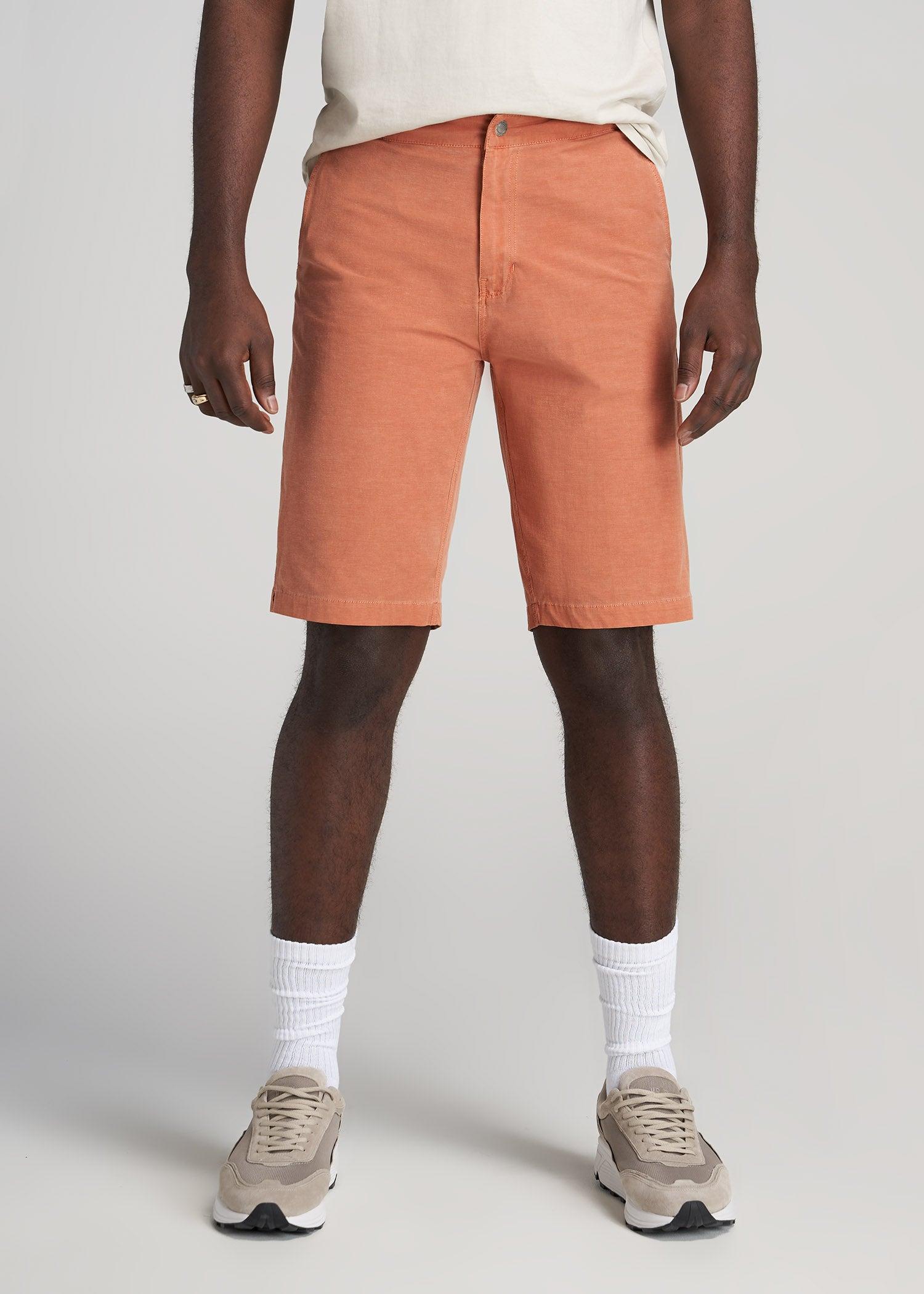 LJ&S Tall Deck Shorts for Men in Vintage Burnt Orange Product Image