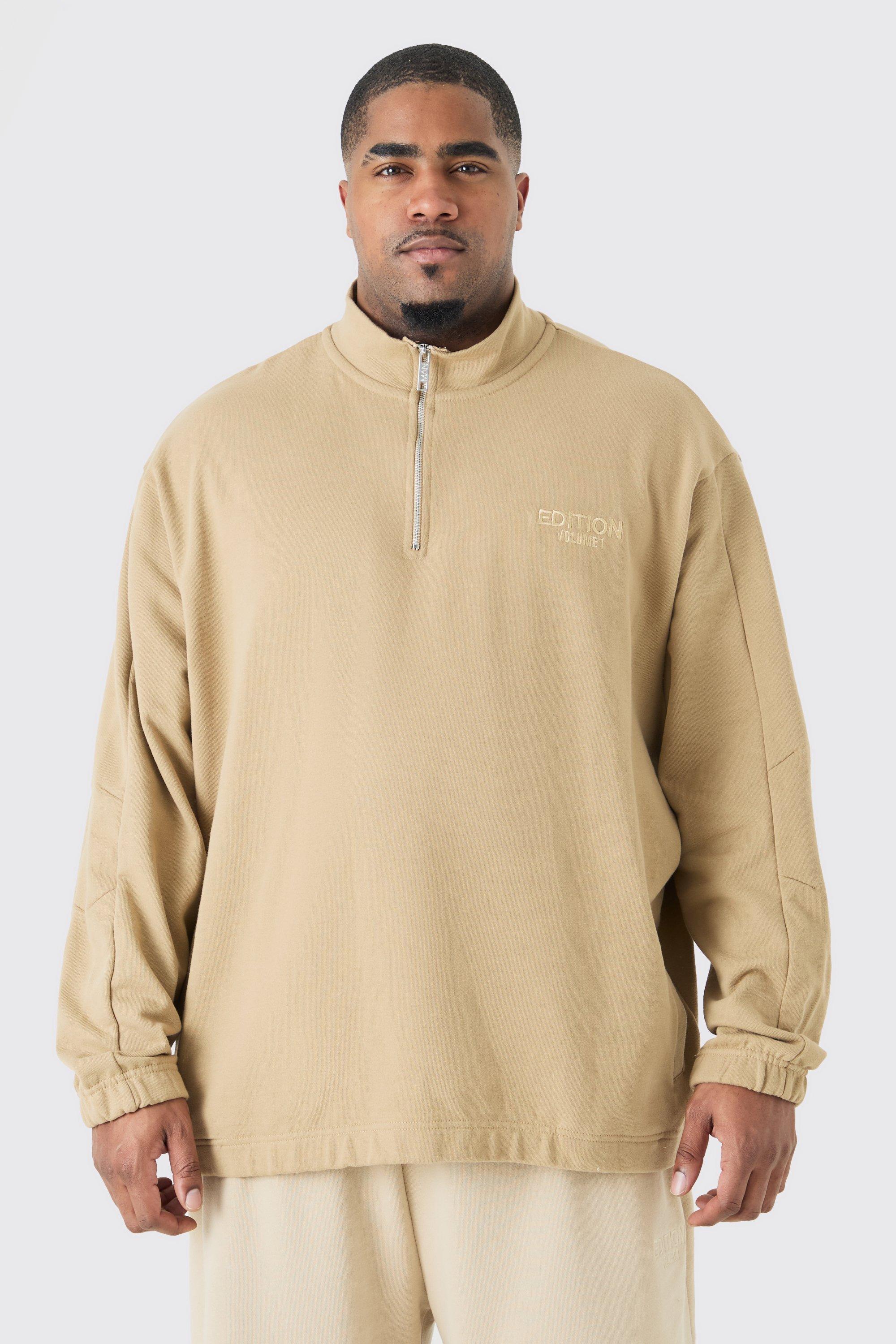 Plus EDITION Oversized Heavyweight Funnel Neck Sweatshirt | boohooMAN USA Product Image