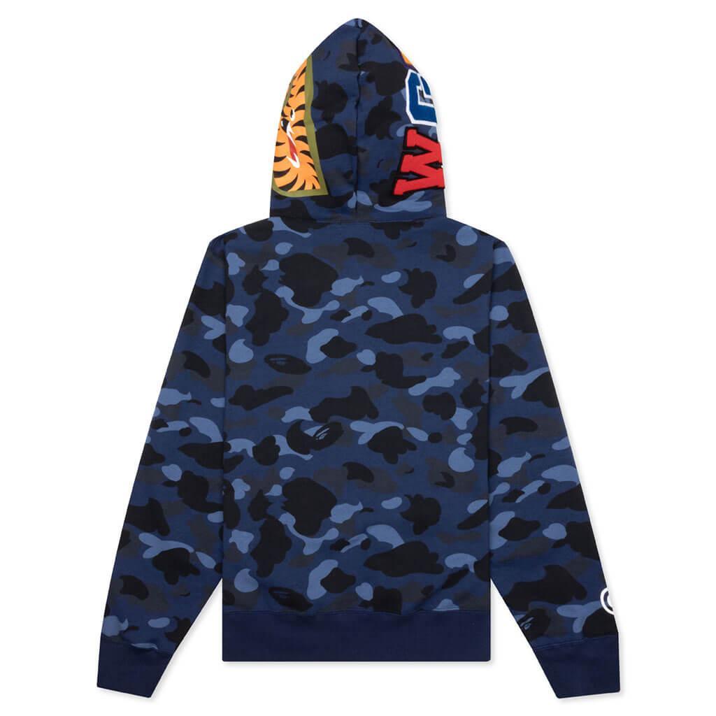 Camo Shark Full Zip Hoodie - Navy Male Product Image