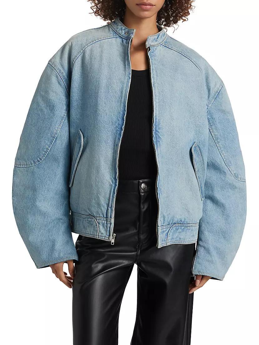 Domenico Denim Bomber Jacket Product Image