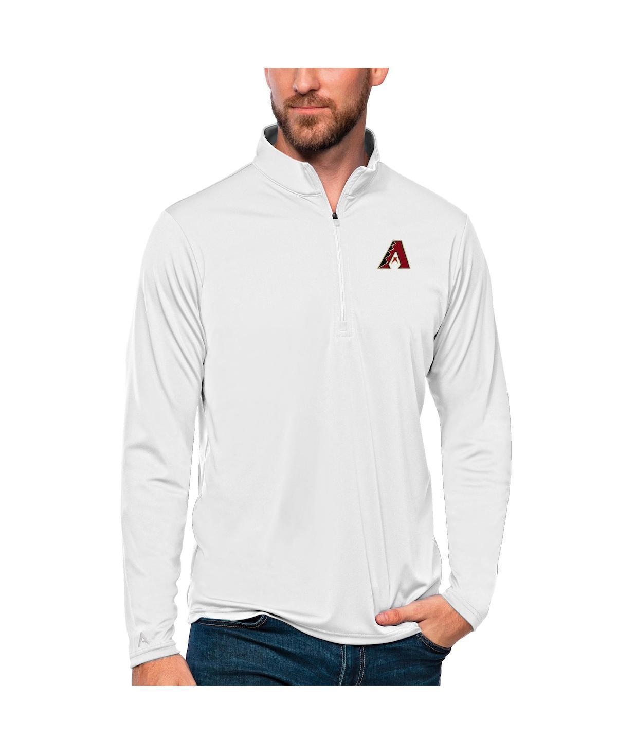 Antigua Mens White Detroit Tigers Tribute Quarter-Zip Pullover Top Product Image