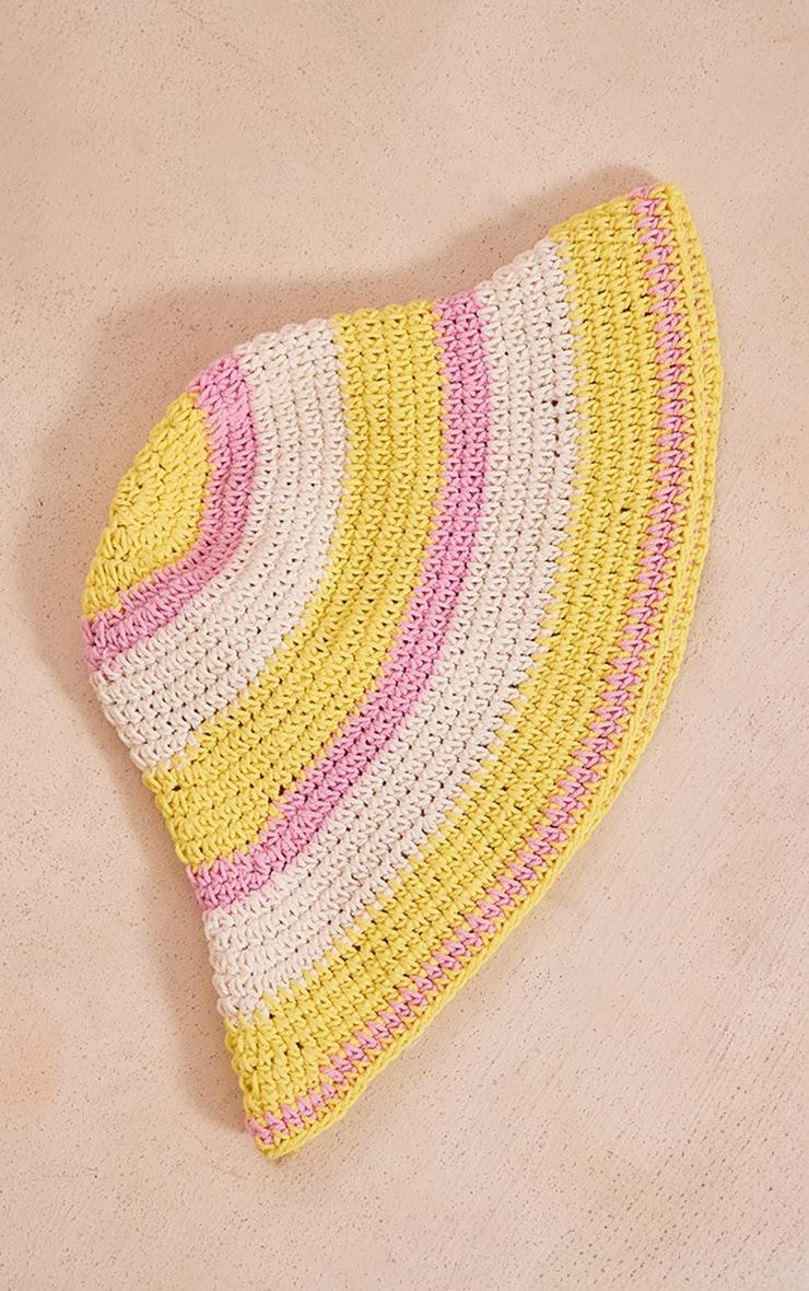 Multi Crochet Knit Bucket Hat Product Image