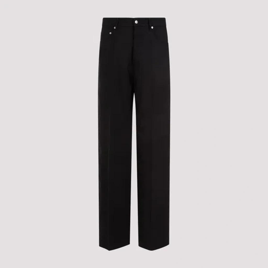 Black Geth Silk Wool Jeans Product Image