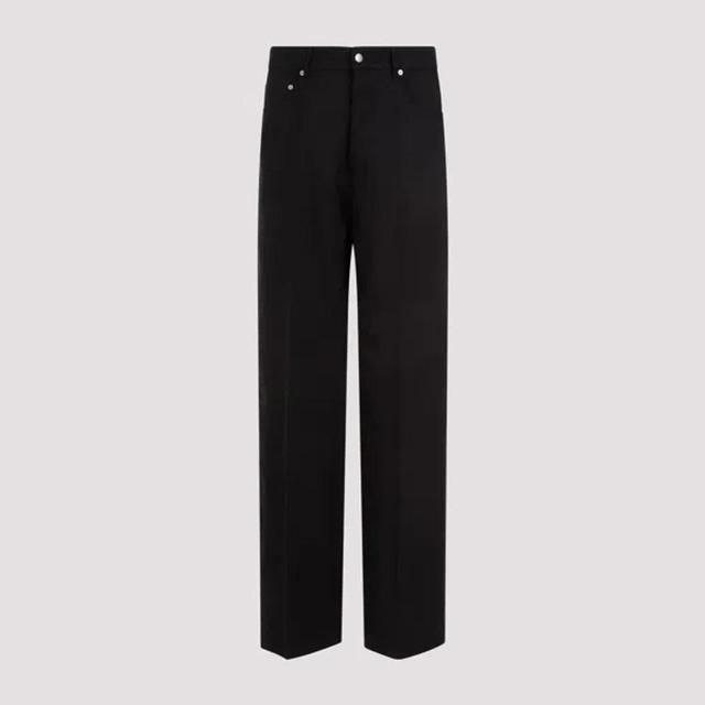 Black Geth Silk Wool Jeans Product Image