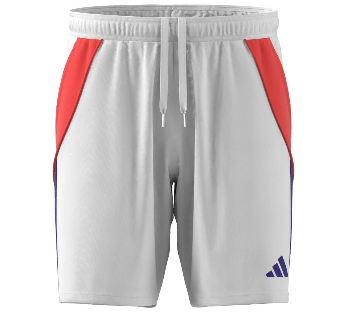 adidas Mens Tiro Stripe Logo Shorts - White/solar Red Product Image