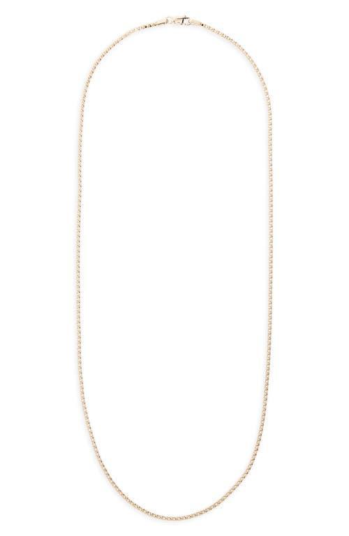 Bony Levy Mens 14K Gold Box Chain Necklace Product Image