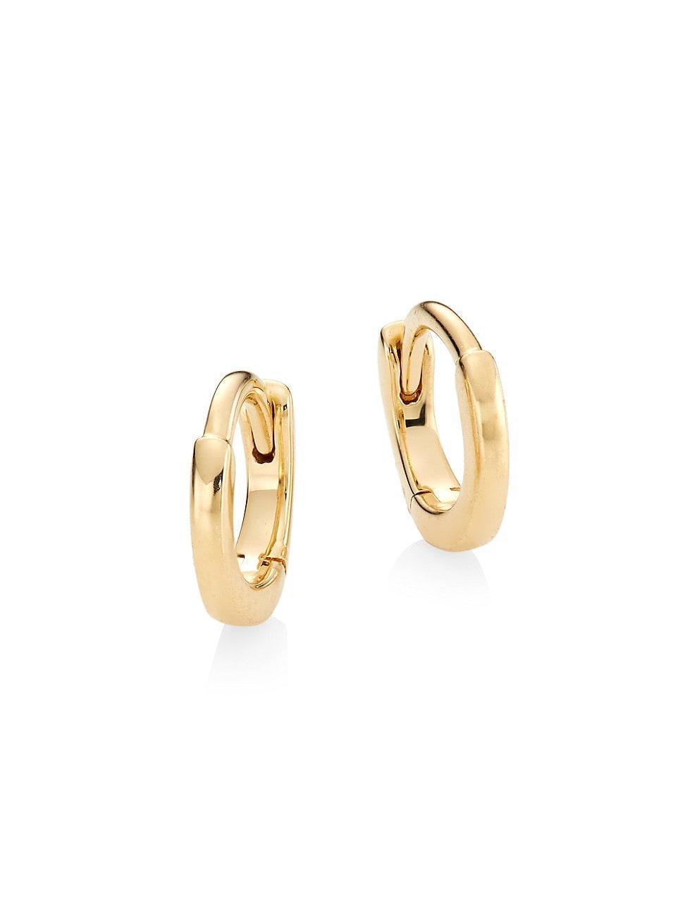 Womens 14K Gold Tiny Huggie Hoops Product Image