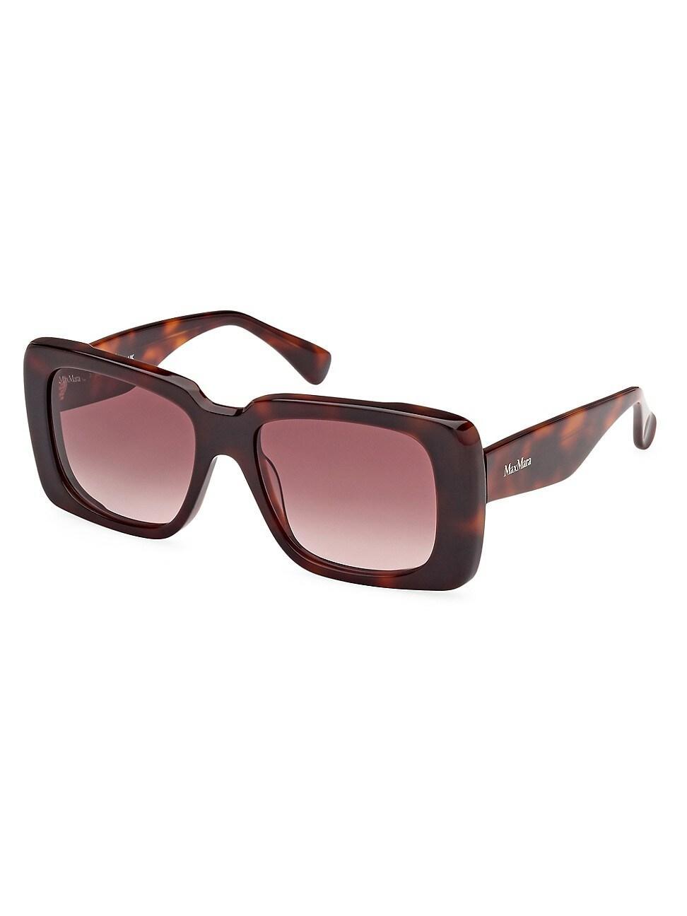 MaxMara Womens Glimpse3 53mm Rectangle Sunglasses Product Image