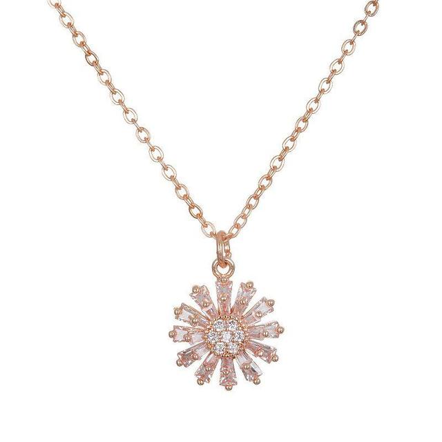 LC Lauren Conrad Baguette Flower Pendant Necklace, Womens, None Product Image