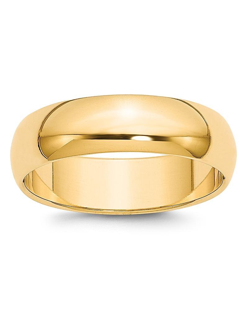 Bloomingdales Mens 6mm Half Round Band Ring in 14K Yellow Gold - 100% Exclusive Product Image