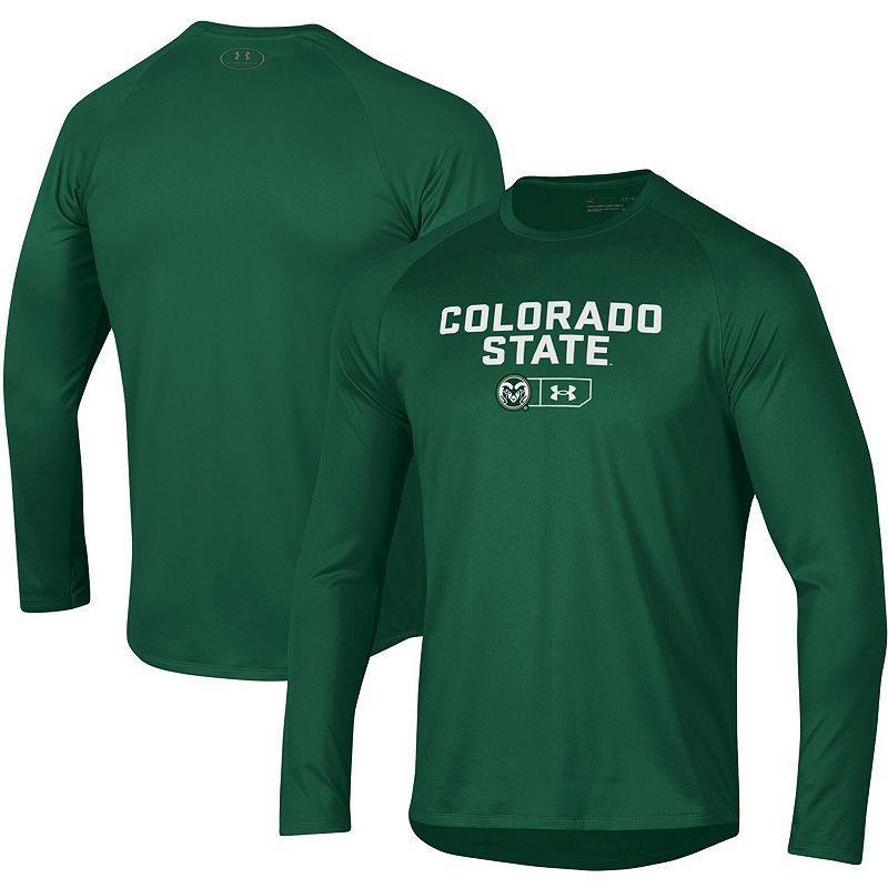 Mens Under Armour Colorado State Rams Lockup Tech Raglan Long Sleeve T-Shirt Product Image