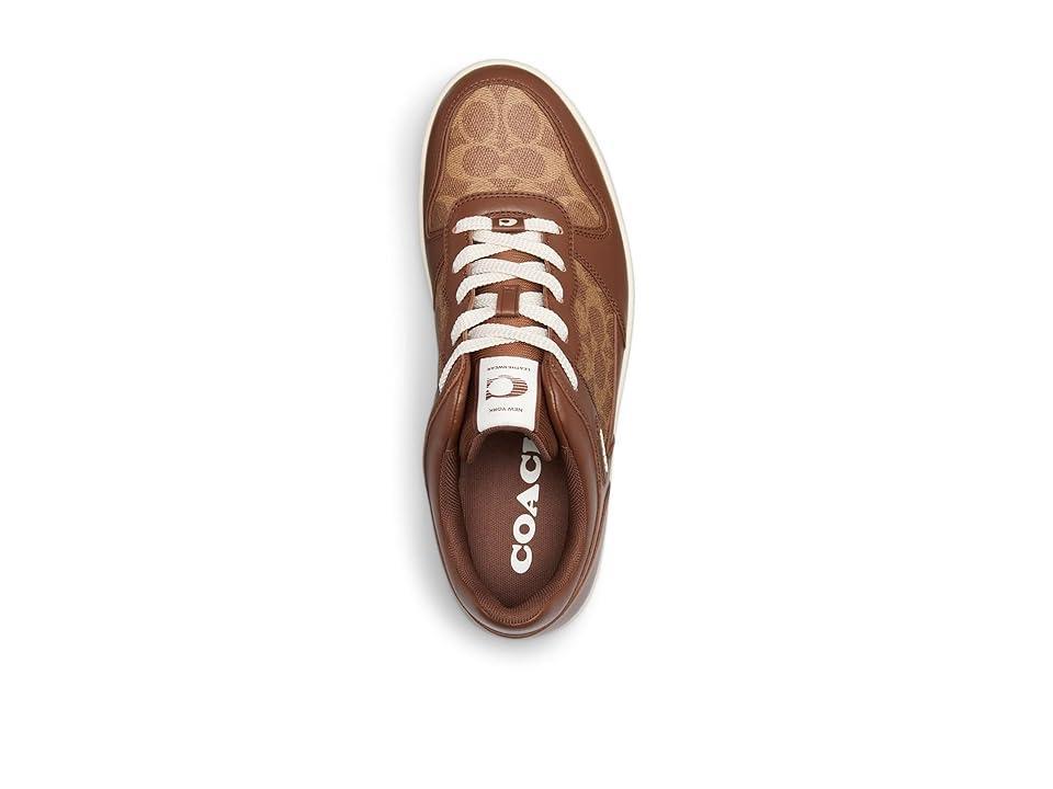 COACH Mens C201 Signature Coated Canvas Sneakers Product Image