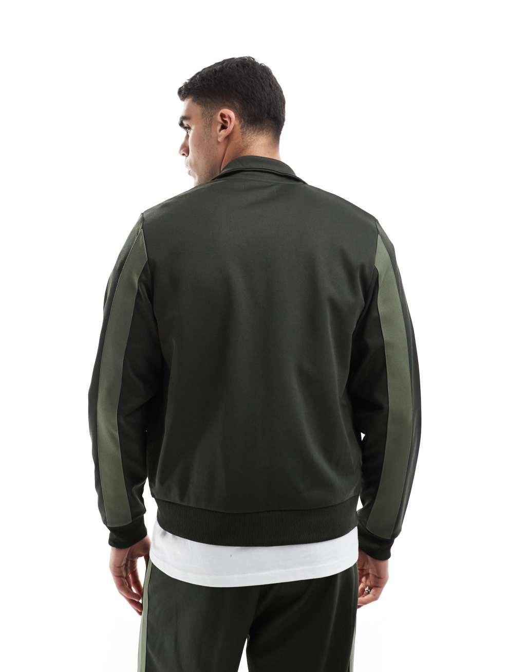 Fred Perry track jacket in dark green with taping - part of a set Product Image