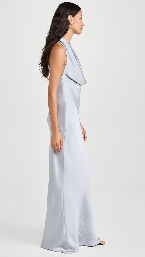 Norma Kamali Halter Drape Bias Gown | Shopbop Product Image