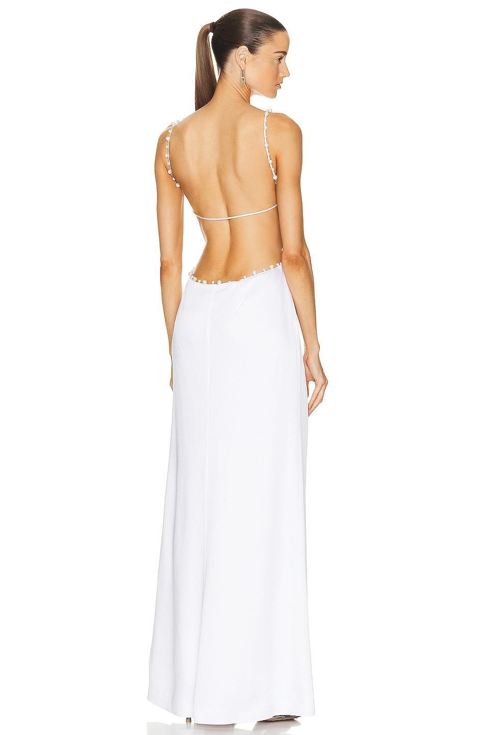 GALVAN Pearled Cove Dress White. (also in ). Product Image