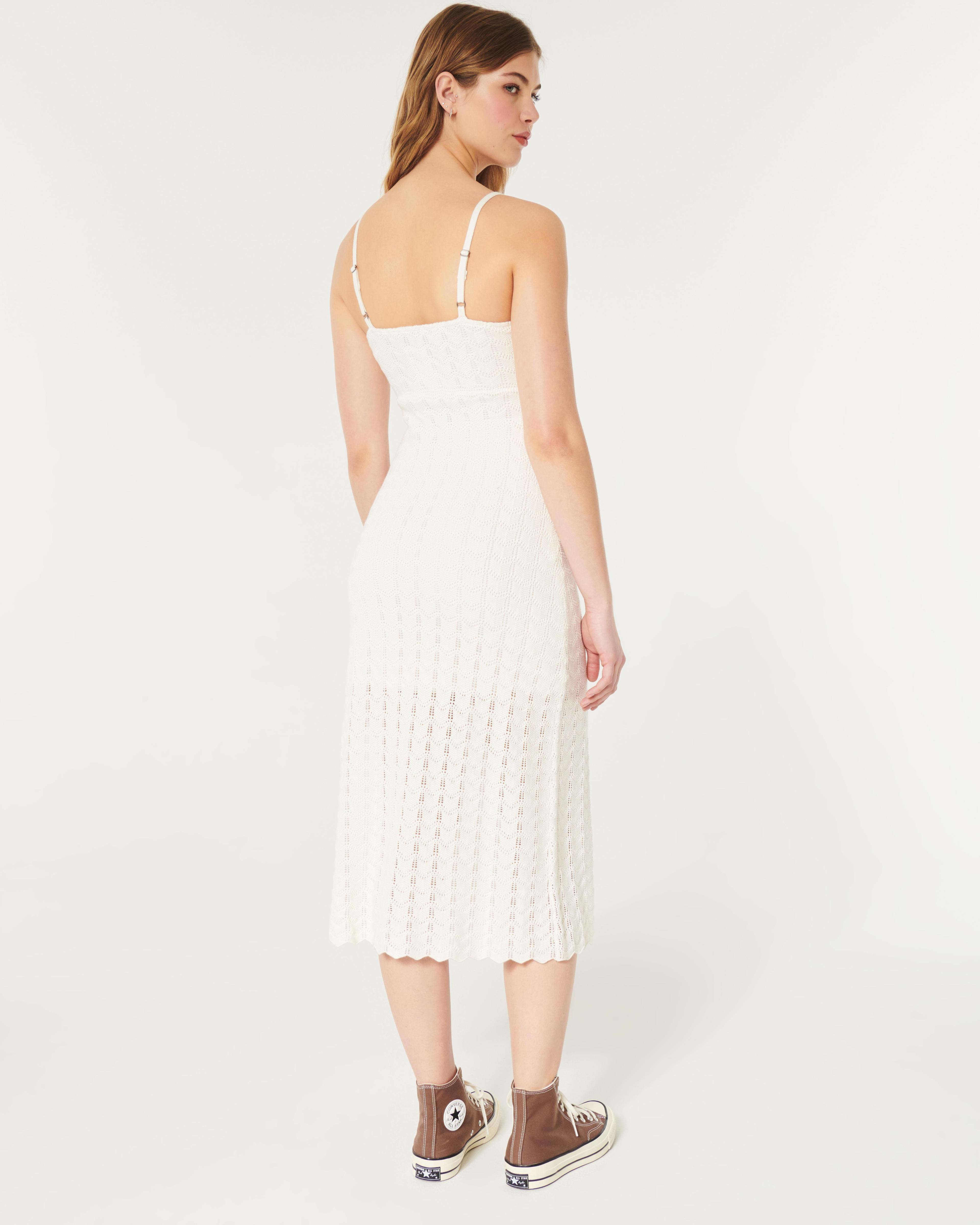 Crochet-Style Midi Dress Product Image