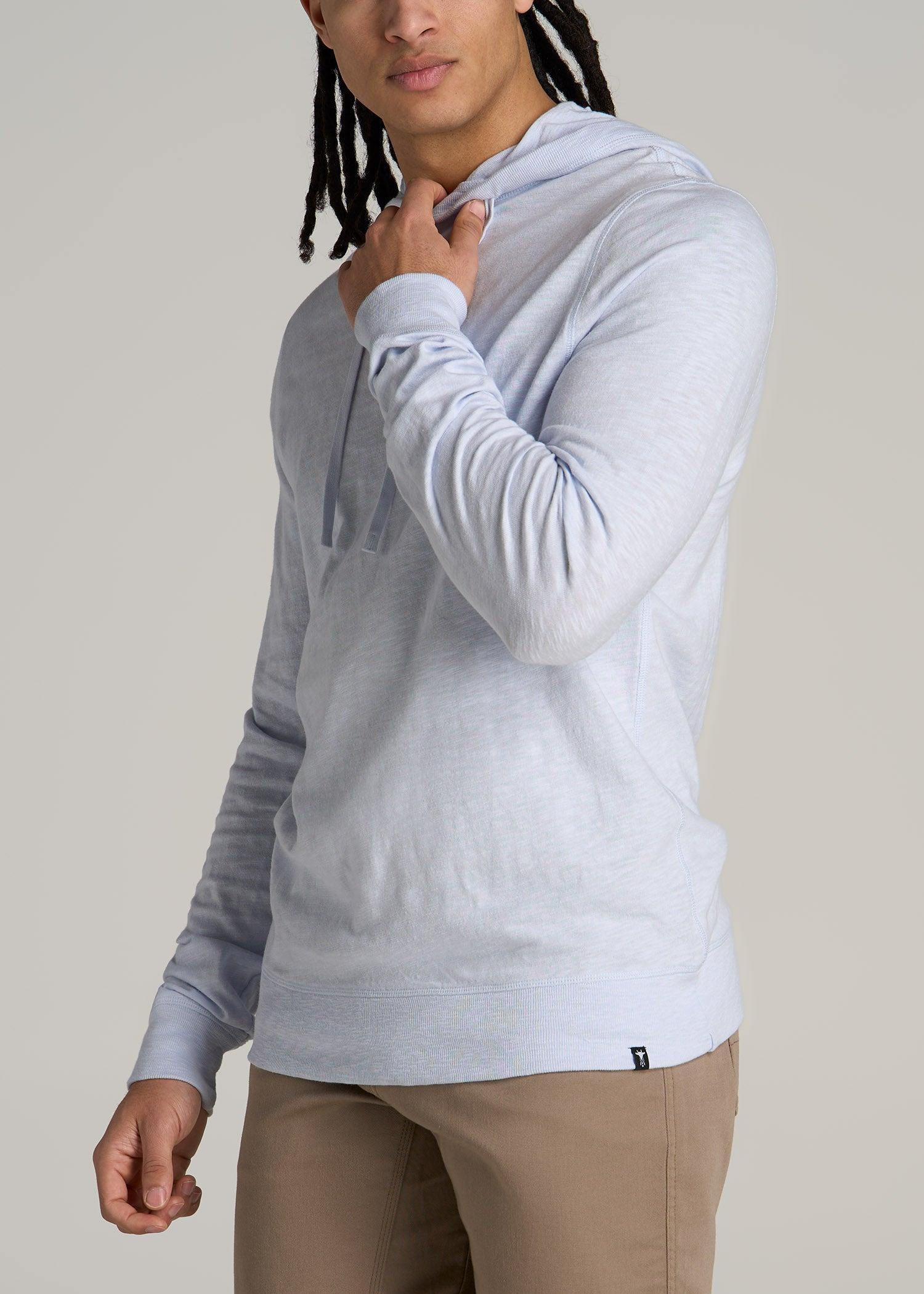 Sunwashed Slub Pullover Men's Tall Hoodie in Airy Blue Product Image