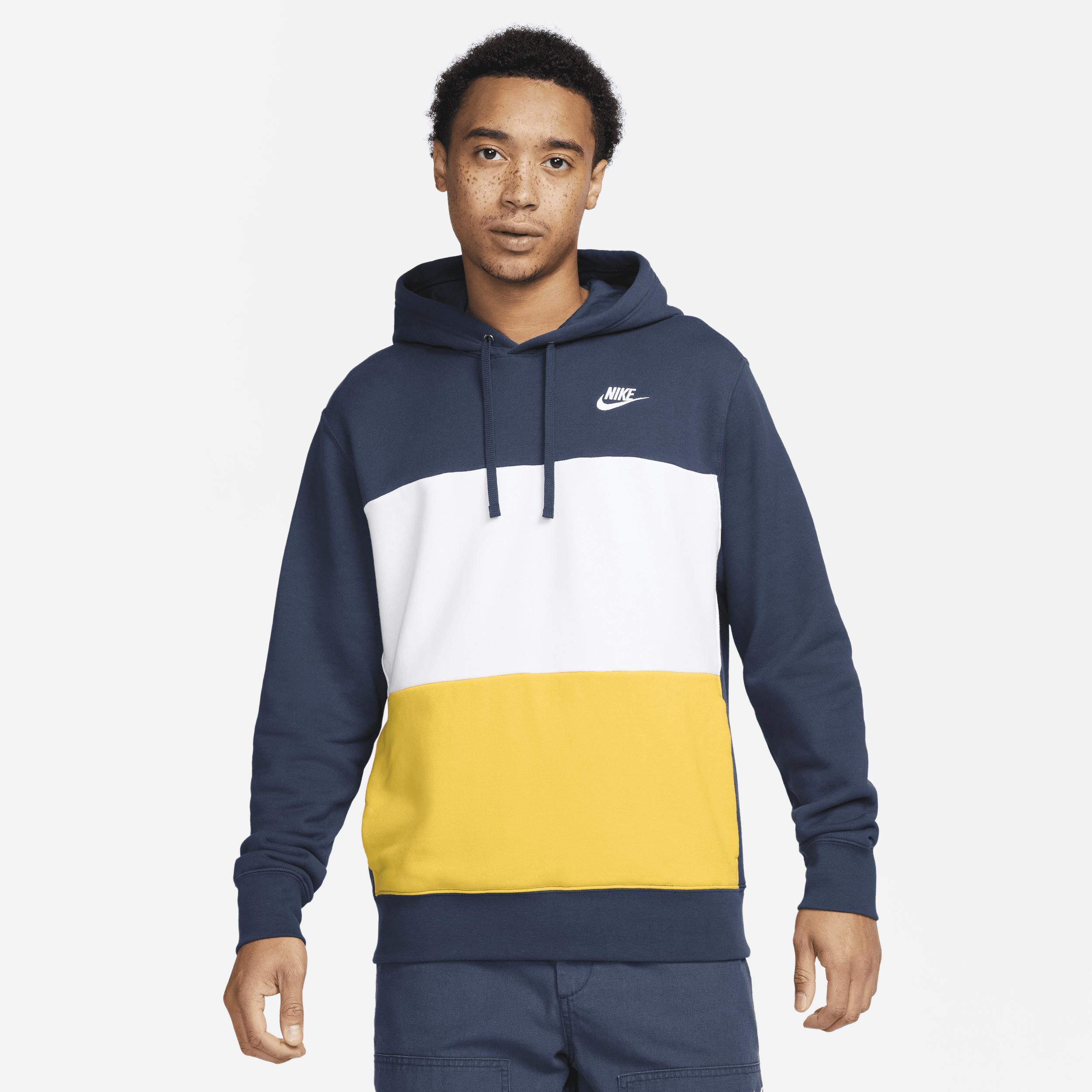 Nike Men's Club Fleece French Terry Color-Blocked Hoodie Product Image