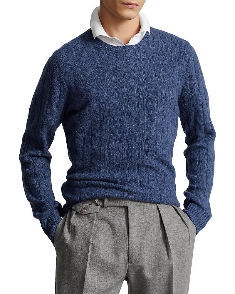 Mens Cashmere Cable-Knit Sweater Product Image