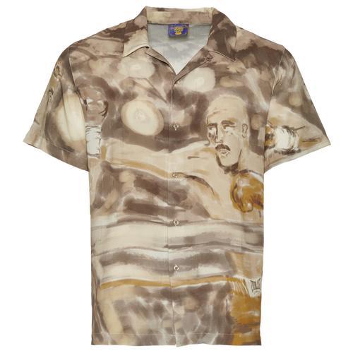 Coney Island Picnic Mens X Everlast Watercolor Rayon Camp Shirt - Green/Multi Product Image