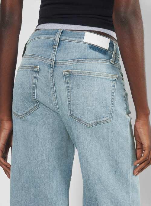 mid-rise wide leg crop jean Product Image