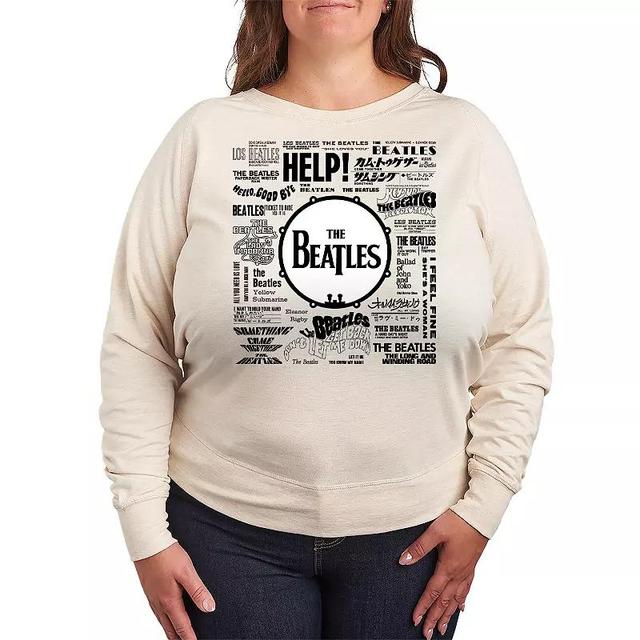 Plus Size The Beatles Singles Lightweight French Terry Sweatshirt, Womens Product Image