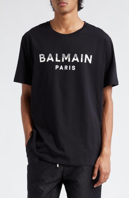 Balmain Foil Logo Cotton Graphic T-Shirt Product Image