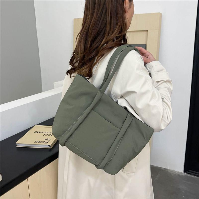 Plain Panel Padded Tote Bag Product Image