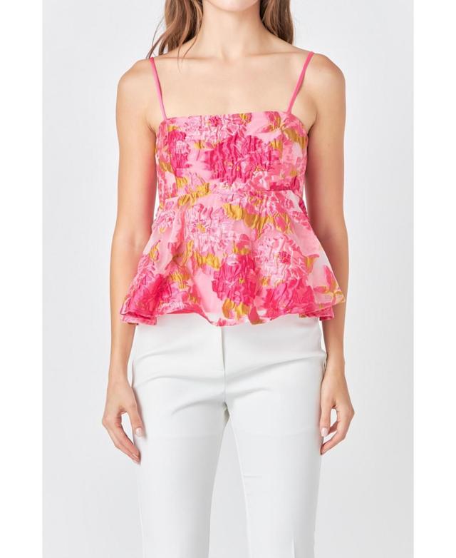 Womens Organza Floral Top Product Image