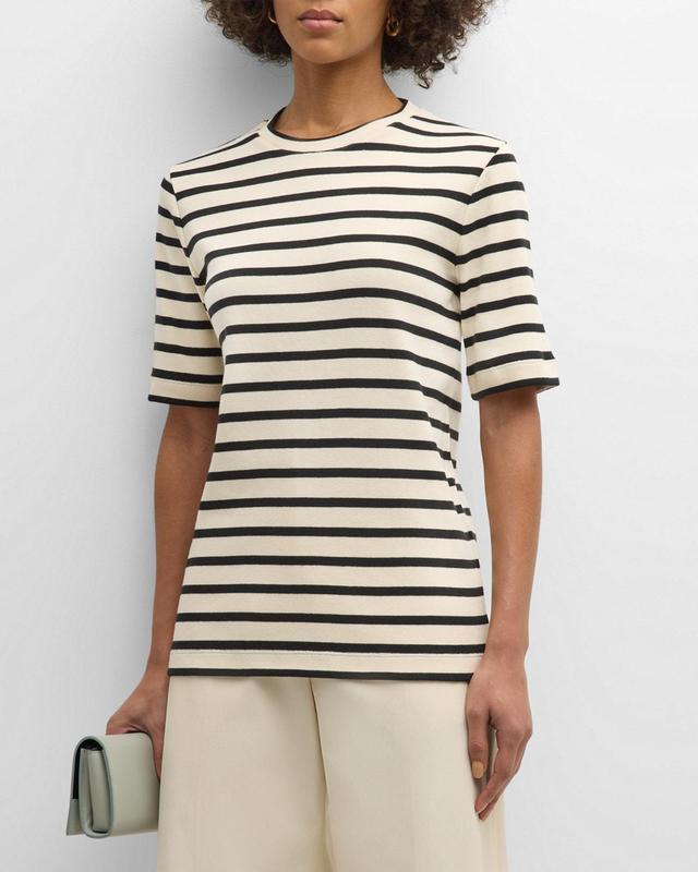 Womens Striped Cotton T-Shirt Product Image