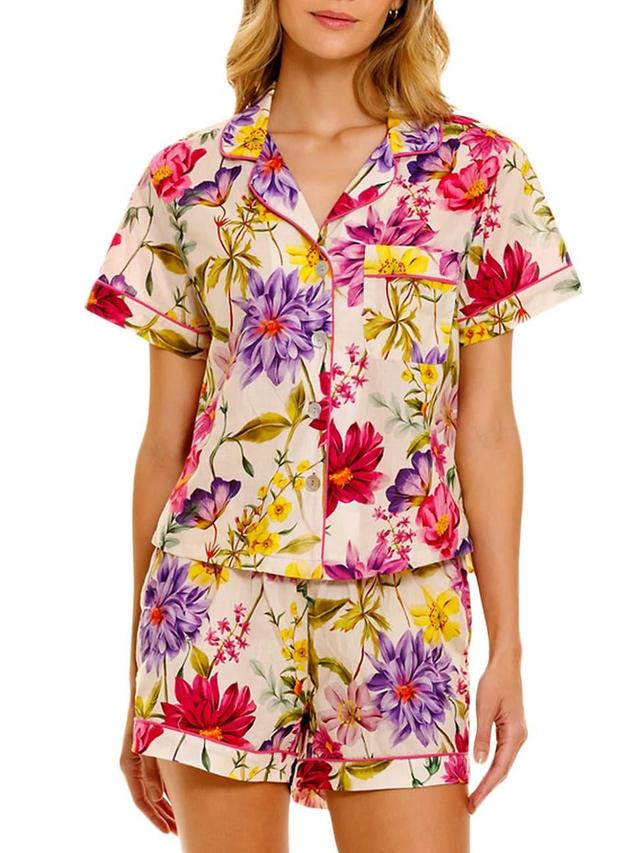 Womens Summer Soire Nina Wind 2-Piece Floral Pajama Set Product Image