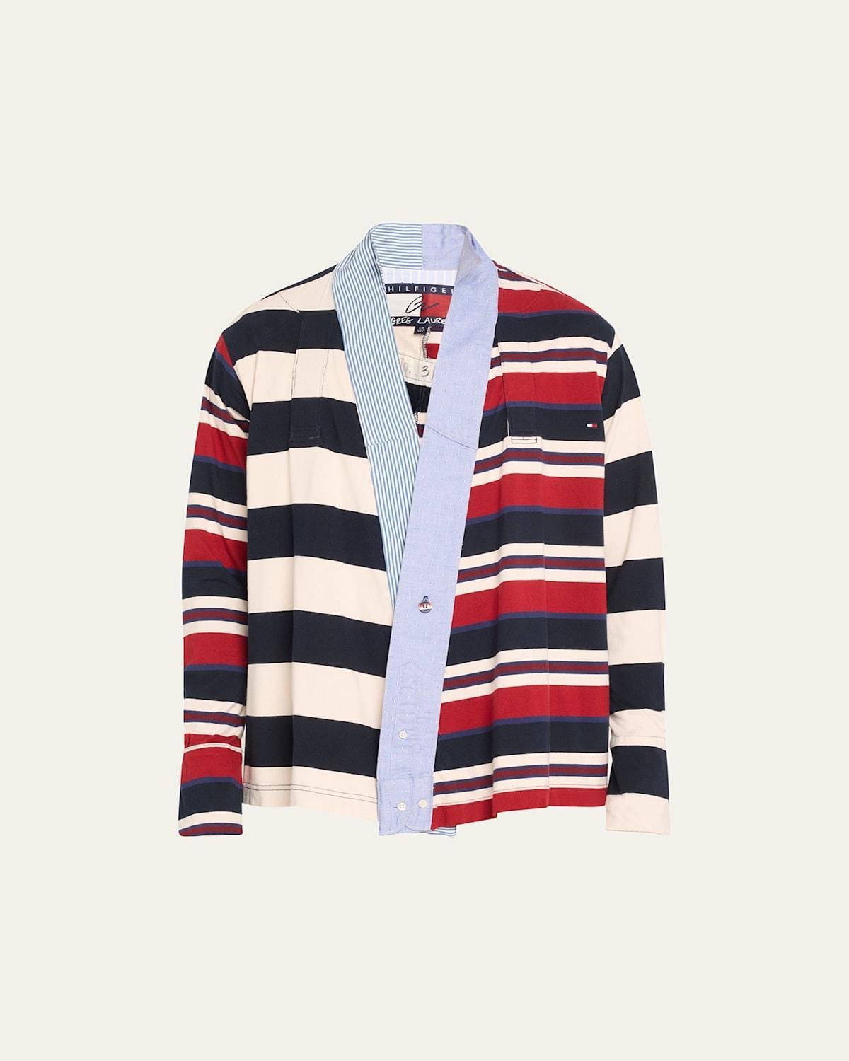 Mens Striped Jersey Cardigan product image