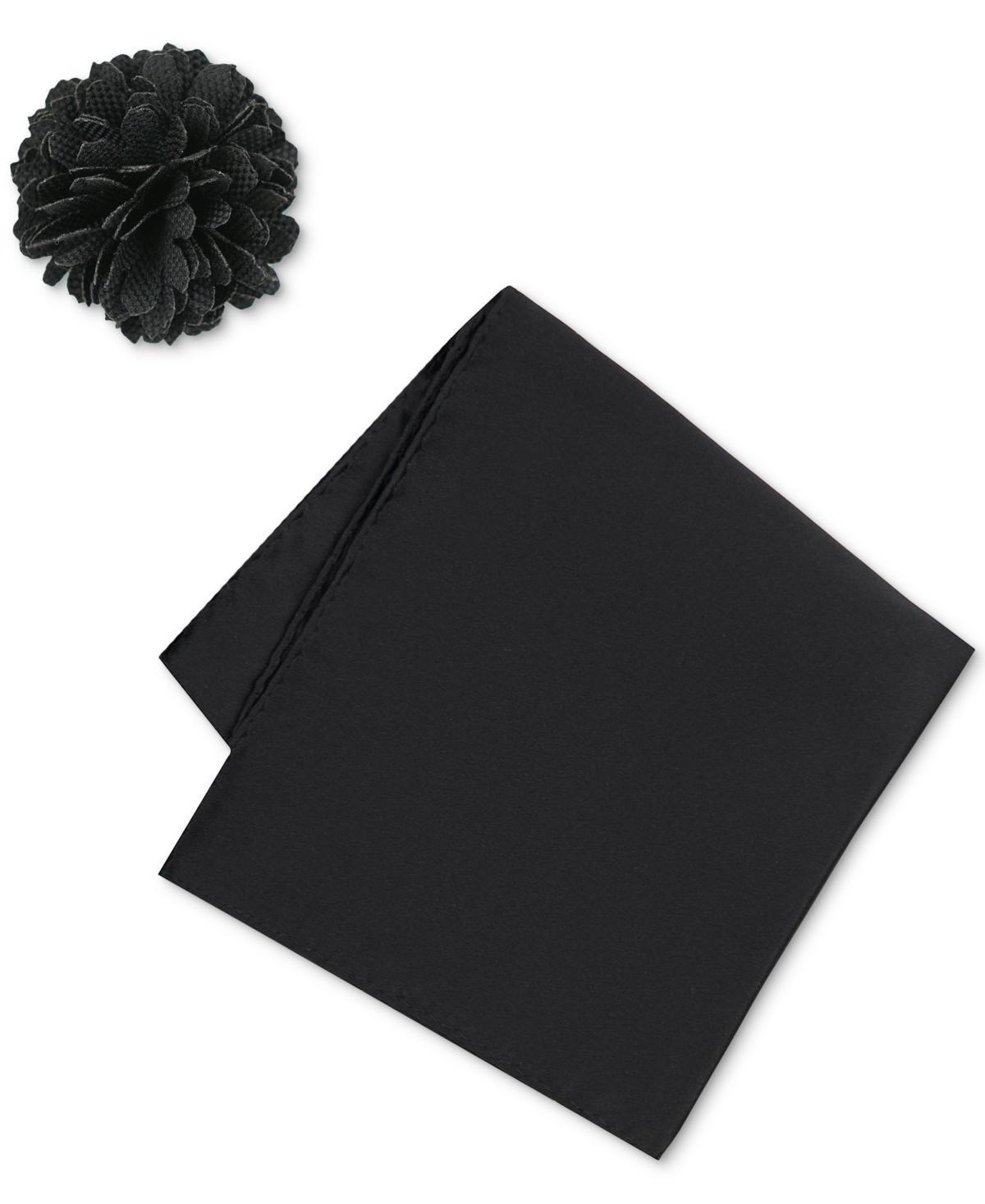 ConStruct Mens Solid Pocket Square & Lapel Pin Set Product Image