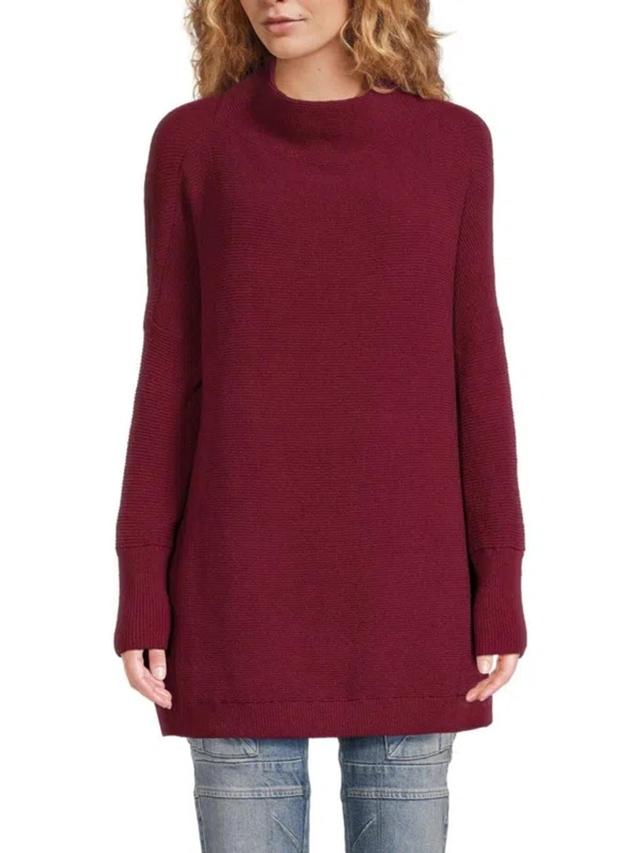 Women's Ottoman Slouchy Tunic In Pomegranate Product Image