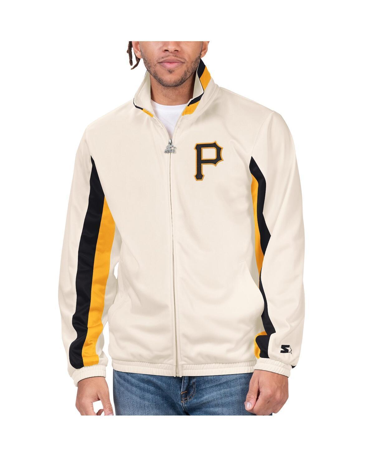 Mens Starter Cream Pittsburgh Pirates Rebound Cooperstown Collection Full-Zip Track Jacket Product Image