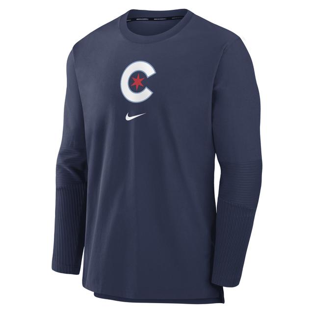 Nike Mens Navy Cleveland Guardians Authentic Collection Player Performance Pullover Sweatshirt Product Image