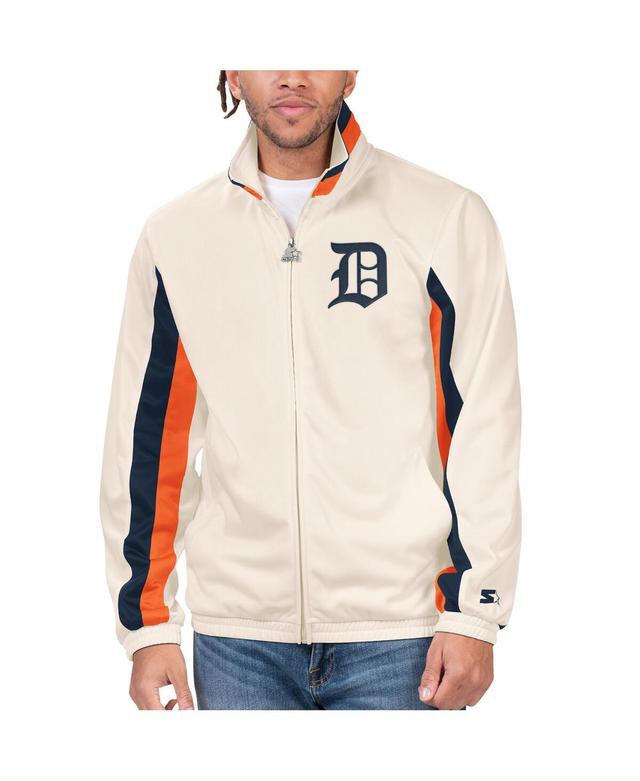 Mens Starter Cream Detroit Tigers Rebound Cooperstown Collection Full-Zip Track Jacket Product Image