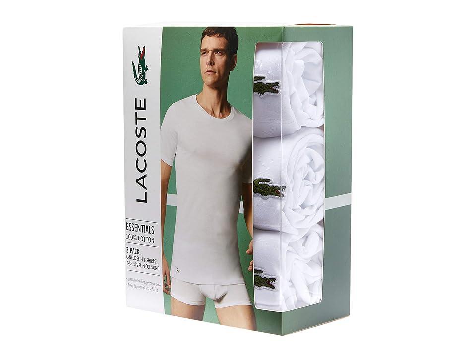 Lacoste 3-Pack Crew Neck Slim Fit Essential T-Shirt Men's Clothing Product Image