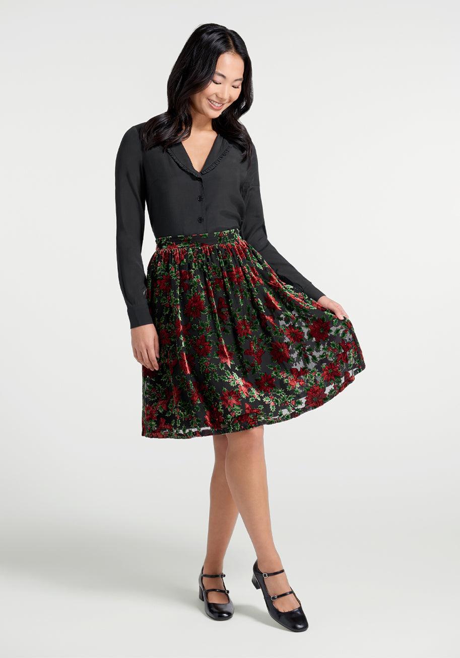 More Than Charming Velvet Skirt Product Image