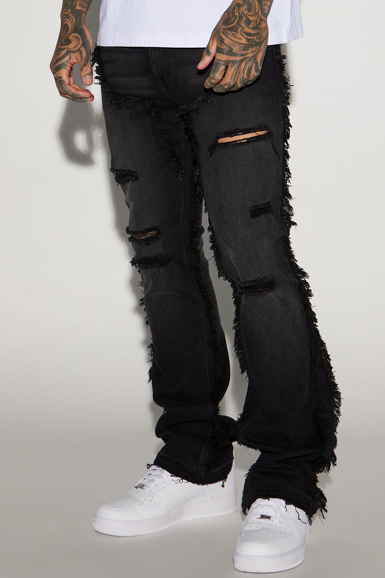 Stoney Point Stacked Slim Flare Jeans - Black Product Image